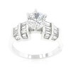 Slickblue Tapered Baguette Engagement Ring for Women, 4.33 Ct Clear Cubic Zirconia, Rhodium Plated, Sizes 5-10 - 3 of 4
