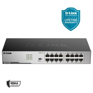 D-Link 16-Port Gigabit Ethernet Unmanaged Switch Plug and Play Switch (DGS-1016D) - 1 of 4