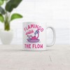 Crazy Dog T-Shirts Flamingo With The Flow Mug Funny Sarcastic Animal Graphic Coffee Cup-11oz - image 2 of 4