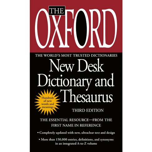 The Oxford New Desk Dictionary and Thesaurus - 3rd Edition by Oxford  University Press (Paperback)
