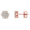 Haus of Brilliance 10K Rose Gold 1/2 Cttw Diamond Floral Stud Earrings - 2 of 4