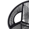 Dsvimoy Counter and Bar Stool Ferrara Outdoor Barstool Set with Faux Wicker Design for Patio, Black, 36"*23.5"*21.5" - 4 of 4