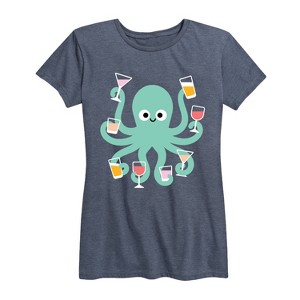 Women's - Instant Message - Drink Octopus Short Sleeve Graphic T-Shirt - 1 of 4