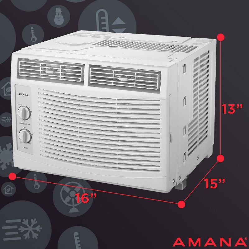 Amana 5000 BTU Window Mounted Air Conditioner and Dehumidifier, 4 of 9