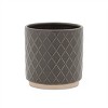 Ceramic Diamond Pattern Planter (Set of 2) - 3 of 3