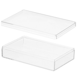 Unique Bargains Square Cube Clear Acrylic Box with Lid for Candy Tiny Jewelry Display - 1 of 4
