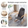 KTMBDW Rocking Chair, Upholstered Glider Rocker Rocking Accent Chair Padded Seat with High Backrest Armchair for Living Room, Offices - 4 of 4