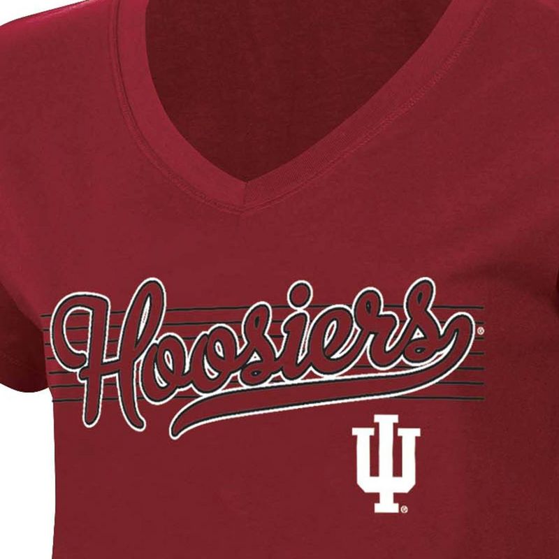 NCAA Indiana Hoosiers Women&#39;s V-Neck T-Shirt, 3 of 4
