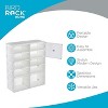 BIRDROCK HOME 5-Tier Shoe Rack Organizer | Foldable Freestanding Storage Cabinet, 8 Clear Small Cubes & 2 Large Door Cubes for Boots, Heels, Sneakers - 2 of 4