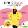 Sesame Street | Big Bird Adult Snugible 2-in-1 Blanket Hoodie & Pillow - 3 of 4