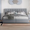 NicBex Twin/King Size Linen Tufted Upholstered Platform Bed Frame with Lift Up Storage,Wood Slats Support,No Box Spring Needed,Easy Assembly - 3 of 4