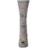 Memoi Women's "Circus Tent" Rayon Blend Novelty Crew Sock Med Gray Heather 9-11 - 2 of 4