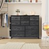 10-Drawer Fabric Dresser & Media Console - Storage Tower with Steel Frame, Wood Top for Bedroom, Living Room, Entryway - 3 of 4