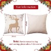 TackView Christmas Pillow Covers Set of 2 - 18x18 Farmhouse Snowflake & Deer Throw Pillows for Couch,gold and beige - 3 of 4