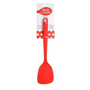 Betty Crocker Silicone 14 Inch Turner, Red - 1 of 4