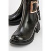 Moriah - Black Buckle Elastic Block Heel Boot (Women) | Prologue Shoes - 3 of 3