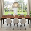 Lirago Brown 78" Rectangular Dining Table E1 Particle Board Metal Frame 27.5x78.7x29.5 6-8 Seater Kitchen Table - 3 of 4