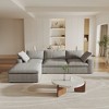 WJShome 120" L Shape Cloud Modular Couches for Living Room,Convertible Sectional Sofa Couch With Stroage Ottoman 4 Seater - 2 of 4
