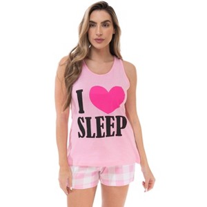 Just Love Womens Tank & Short Cute Pajama Set - Ribbed PJ Sets Sleepwear Loungewear - 1 of 3