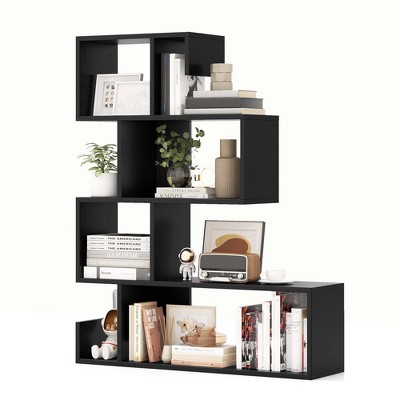 Costway 1/2 Pcs 5-tier S-shaped Bookshelf With Open Cubes Anti-toppling ...