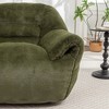 NicBex Fluffy Faux Fur Bean Bag Chair with Optional Ottoman,High Density Shredded Foam Filled Lazy Sofa Chair with Optional Footstool for Adults - 4 of 4
