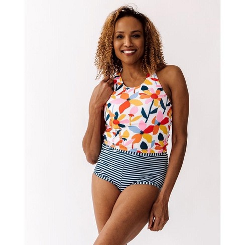 Lime Ricki Women's June Floral Racer Back Crop 3x : Target