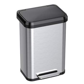 iTouchless 20gal Step Trash Can with Odor Filter and Plastic Lid
