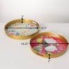 2"H Sullivans Gygi Inspired Floral Tray Set of 2, Multicolored - 4 of 4