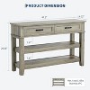 Farmhouse Entryway Console Table ¨C 3-Tier Wooden Sofa Table with 2 Storage Drawers for Hallway, Living Room and Entryway - 3 of 4