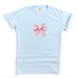 Easter Egg Bow Coquette - Women's Garment Dyed Graphic T-Shirt - 1 of 4