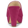 Allegra K Women's Open Toe Platform Chunky Heel Slides Sandals - 3 of 4
