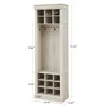 Acekool 4-in-1 Hall Tree with Bench, 15 Shoe Cubbies & 5 Coat Hooks, Entryway Shoe Storage with Seating and Coat Rack, Gray Finish - 2 of 4