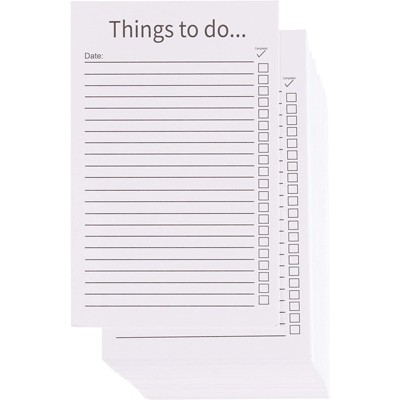Paper Junkie 200-Pack White Things To Do Index Cards, Checklist Vertical Cardstock Paper, 3.2 x 5.1 in