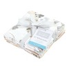 Hudson Baby Flannel Cotton Washcloths, Neutral Safari World 12-Pack, One Size - 2 of 4