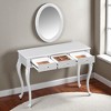 Luxury Makeup Vanity Desk with Oval Mirror, 3-Drawer Dressing Table for Jewelry Storage, Stylish Home Decor,Elegant Console Table for Bedroom - 4 of 4