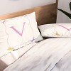 Deny Designs King April Lane Art Simple Bow Monogram V Microfiber Printed Pillow Sham - 2 of 3