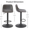 Infurnic Dining Chairs, Contemporary Upholstered Dining Chairs Set with Adjustable Height Handle, for Kitchen and Dining Room, 2PCS, Gray, - 4 of 4