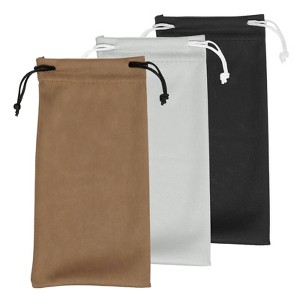 Unique Bargains Microfiber Soft Storage Women Men Eyeglasses Bag 3 Pcs - 1 of 4