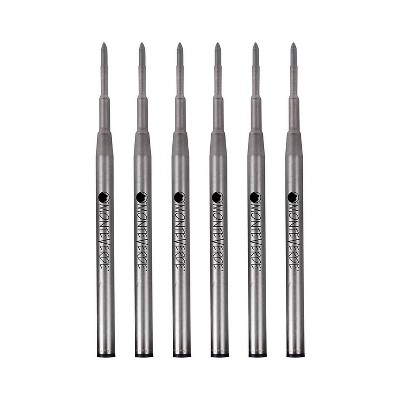 Monteverde Ballpoint Pen Refill Medium Point Black Ink 6 Pack (M433BK)