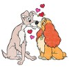 Girl's Lady and the Tramp Duo Love Cropped T-Shirt - 2 of 3
