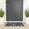Ninola Design Watery Abstract Flowers Navy Looped Vinyl Welcome Mat - Society6 - 2 of 2