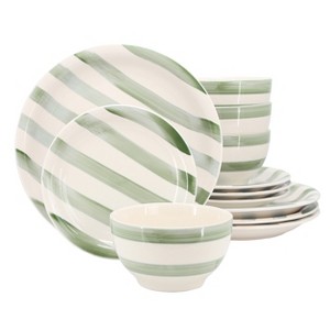 Gibson Home Kenwood Shores 12 Piece Stoneware Dinnerware Set - 1 of 4