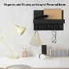 LunaLulinlk Key Holder for Wall, Decorative Key and Mail Holder Paulownia Wood Key Hanger with Mounting Hardware 9.8”W - 2 of 4
