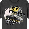 Sleek Rebel City Drifter Crew Neck Short Sleeve Charcoal Men's T-shirt - 2 of 3