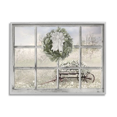 Stupell Industries Rustic Meadow Floral Wagon Framed Giclee