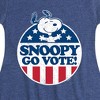 Girls' - Peanuts - Snoopy Go Vote Fit & Flair Cap Sleeve Dress - 2 of 4