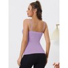 Allegra K Women's Built-in Bra Padded Adjustable Spaghetti Strap Sleeveless Camisoles - 2 of 4