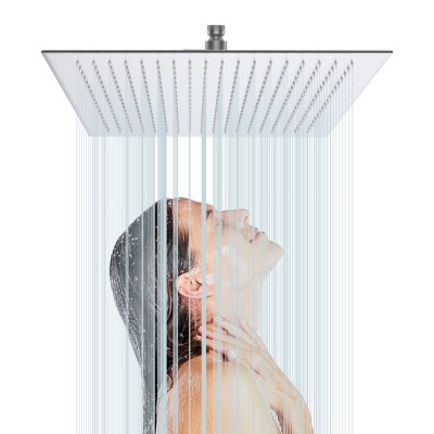 ONWITH 16 Inch Rain Shower Head, Square Ultra Thin 304 Stainless Steel