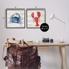 Stupell Industries Nautical Crab & Lobster Beige Stripes Black Framed Giclee Art - 3 of 4