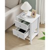 VASAGLE Bamboo Nightstands, Set of 2, Bedside Tables, Side End Tables with 2 Storage Drawers and Open Shelf - 3 of 4